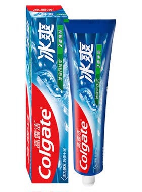 高露洁冰爽三重薄荷清新口气牙膏