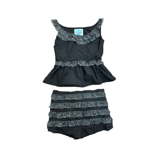 UnsocialNight原创小众设计感花边拼接无袖背心短裤套装显瘦辣妹