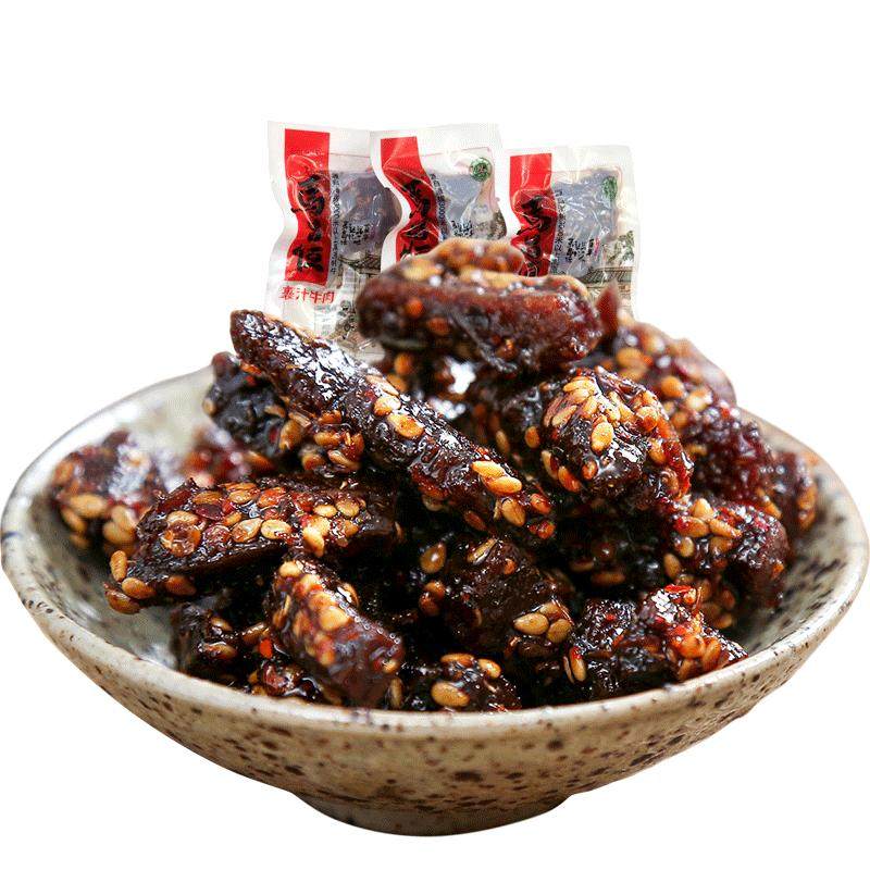 马昌恒裹汁果汁牛肉散装250g德阳特产超干牛肉干散装小袋熟食零食