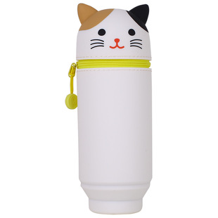 日本喜利笔袋可爱卡通硅胶笔袋文具袋铅笔盒LIHITLAB学生伸缩笔筒