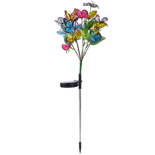 太阳能户外蝴蝶彩灯地插灯花园景观庭院室外装饰场景布置照明路灯