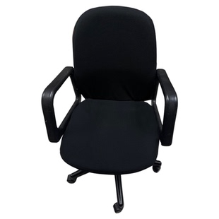 办公室电脑椅套罩职员工座椅子套保护套带扶手连体黑色全包转椅套