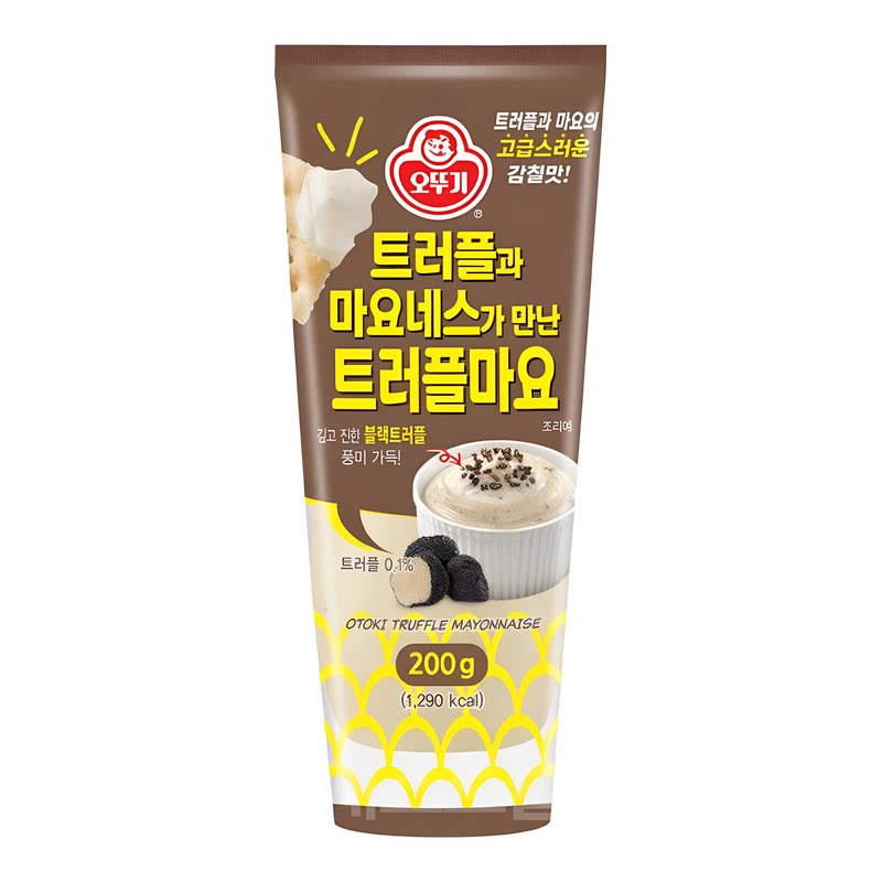 不倒翁韩国黑松露蛋黄酱200g家用商用料理调味酱料韩式蘸酱进口版