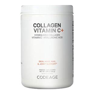 Codeage水解胶原蛋白肽粉+维生素C润肤亮甲头发美容补充剂