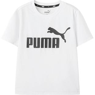 PUMA彪马儿童运动T恤男女童优可丝凉感吸湿排汗纯色百搭时髦短袖