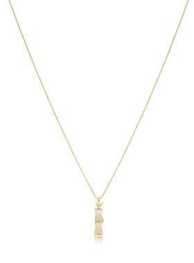 S925纯银项链百搭搭竹吊坠锁骨链