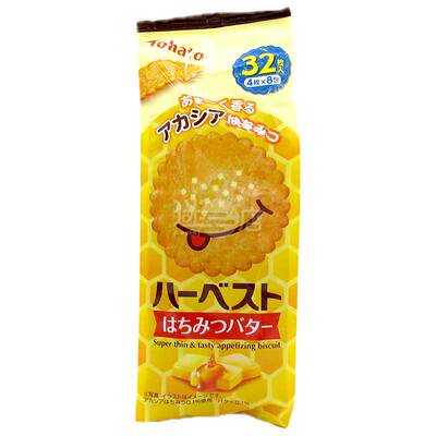 日本直邮Tohato东哈特薄脆饼干焦糖砂糖味32枚入休闲办公室零食