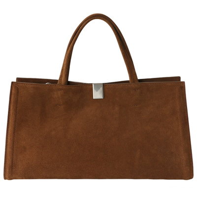 真皮麂皮复古斜挎大容量托特包女