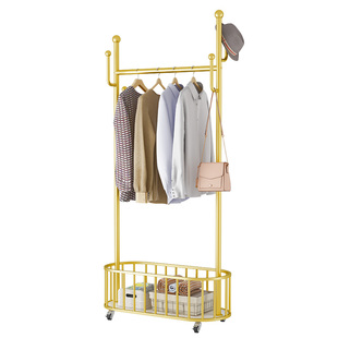 转角挂衣架衣帽架落地衣柜挂衣杆家用卧室墙角简易衣架收纳置物架