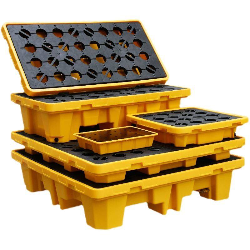 塑料防渗漏托盘危废吨防桶化学品防漏泄漏板塑胶渗卡耐腐蚀托盘