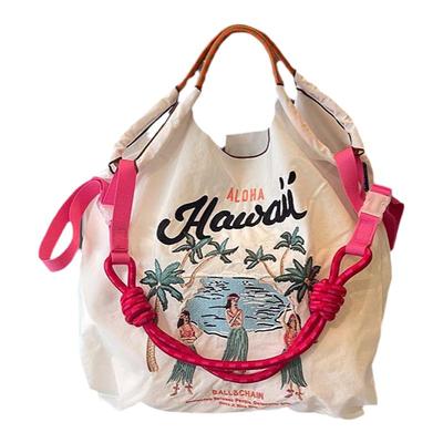 帆布包女2024新款ball chain包女斜挎购物环保袋大容量高圆圆同款