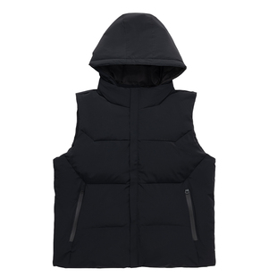 venque/范克黑色男士外穿保暖羽绒服马甲背心外套男款2026新款冬