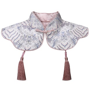 槿爷2024年春夏旗袍复古时尚假领中国风婚礼敬酒云肩披肩中式潮风