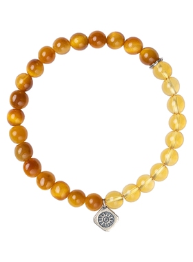 虎眼石手链招财转运黄水晶手链女