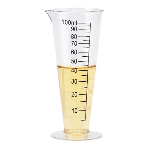 新款亚克力高透PC加厚量杯奶茶店专用耐摔高温双刻度计量杯100ML