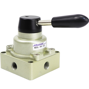 气动手转阀HV-02-03-04三位四通手动阀升降阀门气缸行程控制开关