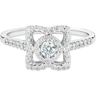 De Beers 戴比尔斯 Enchanted Lotus 莲花18K白金钻石戒指