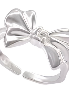 阮小咪同款立体蝴蝶结开口戒指