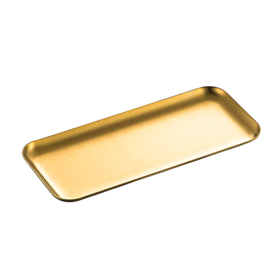 威士康304不锈钢长方形盘金色