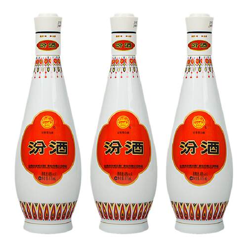 汾酒48度 乳白汾酒475ml*3瓶 乳玻 山西杏花村清香型国产白酒