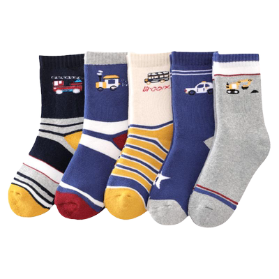 儿童袜子秋冬男童加厚加绒纯棉