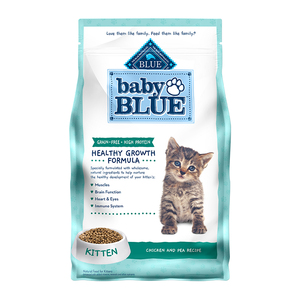 蓝挚BlueBuffalo蓝馔美国进口高蛋白无谷鸡肉猫粮幼猫粮4.5磅-M
