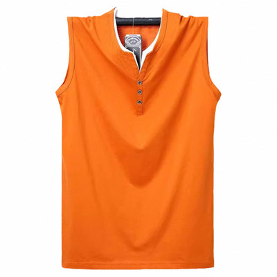 凉感薄棉宽肩背心男大码无袖T恤