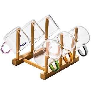 捷安玺加厚耐热玻璃品茗杯子小茶杯带把杯功夫茶具喝茶杯家用套装