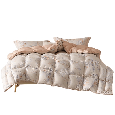 水星家纺95白鹅绒冬被加厚