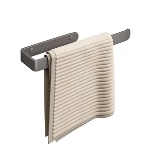 免打孔小空间毛巾架小尺寸小户型太空铝浴室短毛巾挂卫生间毛巾杆