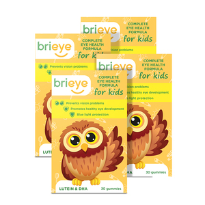 brieye珍悦目儿童专利护眼叶黄素高端眼脑宝软糖DHA补脑护眼*4盒