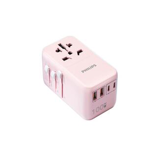 飞利浦万能转换插头usb多国际通用旅行转换器氮化镓100W出国插座