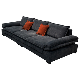 懒人可躺可睡布艺沙发大客厅直排棉麻雪尼尔家用小户型2025新款