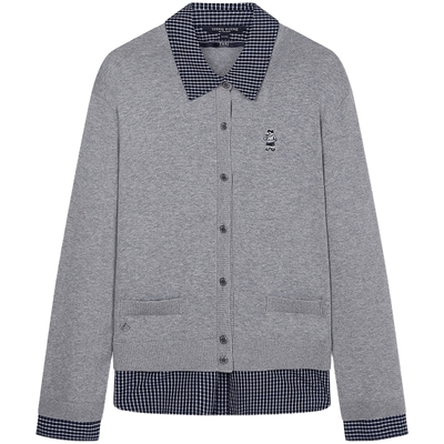 TeenieWeenie拼接假两件针织开衫