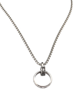 字符戒指圈项链男潮酷嘻哈简约百搭长款毛衣链女衣服挂件饰品配饰