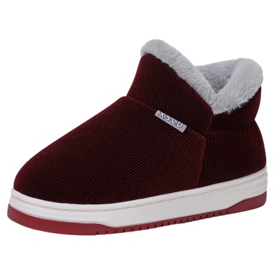 冬季男女款加绒加厚高包跟棉鞋