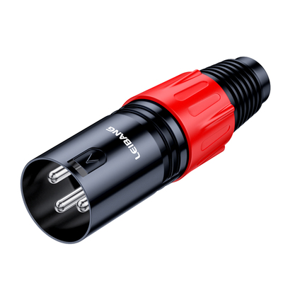 磊邦卡农公母纯铜镀金插头三芯XLR卡侬专业平衡调音台功放接话筒