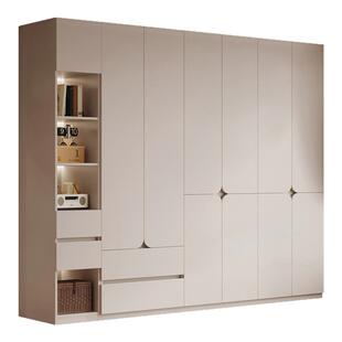 莫干山实木衣柜家用卧室分段式挂衣橱2026新款爆款免拉手柜子定制