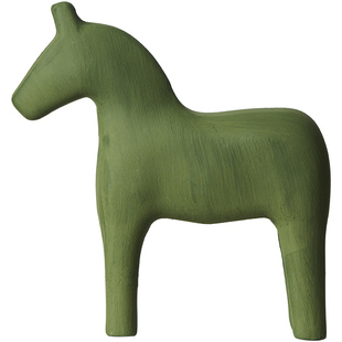 原木风文艺小木马小摆件客厅玄关电视柜家居软装饰品搭配木质书架