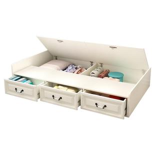 北欧式客厅沙发床榻榻米两用书房储物收纳床单人床板式抽屉高箱床