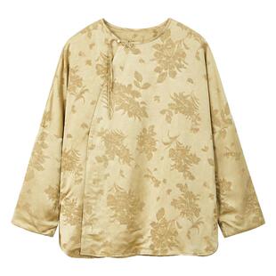 布小匠原创设计高级人丝提花斜襟衬衫女新款春季中式国风旗袍上衣