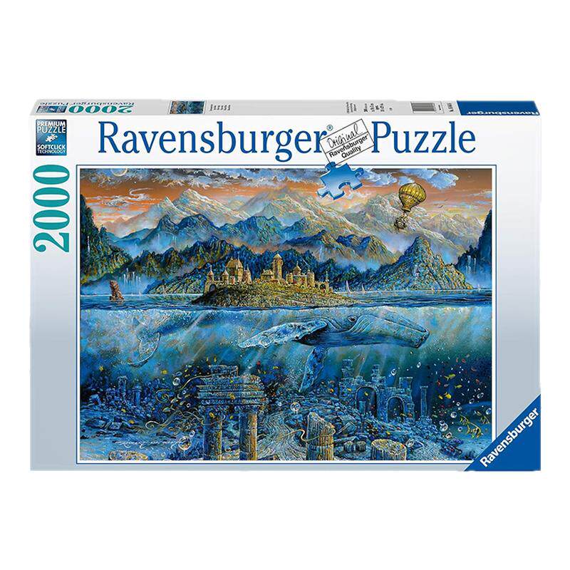 Ravensburger睿思拼图智慧的鲸鱼成人版2000片高级感难度平面拼图