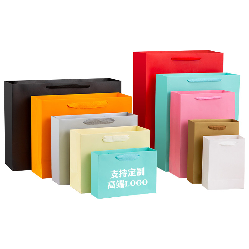 手提袋定制服装店手提袋私人定制烫金logo纸袋定制礼品袋牛皮纸袋