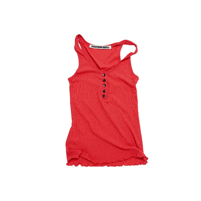 随性度假亨利领罗纹假日背心