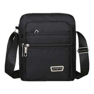 男士单肩休闲大容量多层防水单肩斜跨包男女生意收钱包夏季挎包包