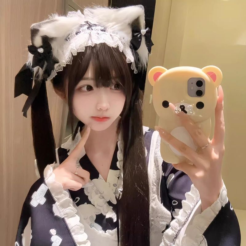 Lolita头饰女猫耳朵cos发箍洛丽塔兽耳发带漫展女仆发饰万圣节