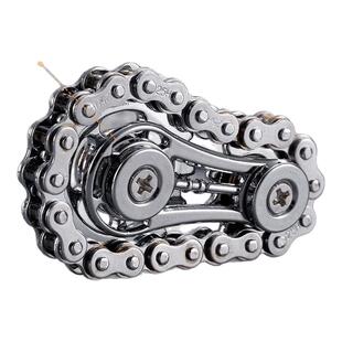 减压手指链齿飞轮链条指尖陀螺缓解焦虑解压神器齿轮机械金属款