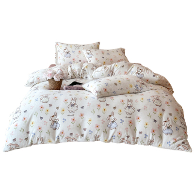 秋冬加厚保暖牛奶绒230g四件套