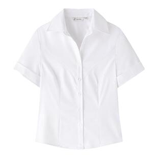 川铃奈jk收腰短袖衬衫制服学院风纯色修身外套上衣女夏东京岁时记