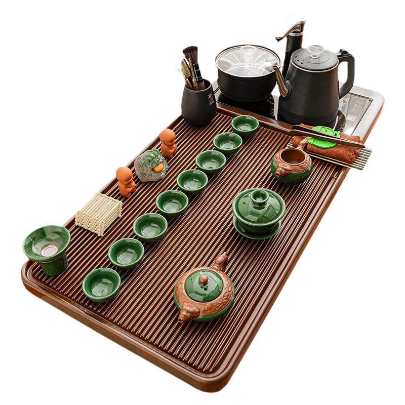 全自动茶盘竹木茶具套装